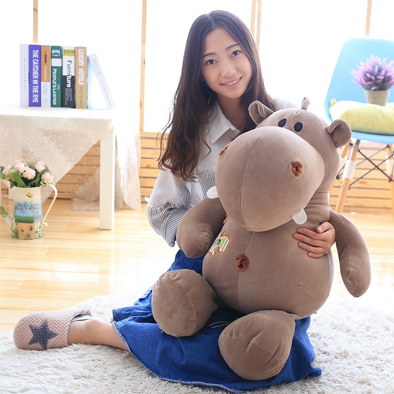 Hippo plush toy for pets