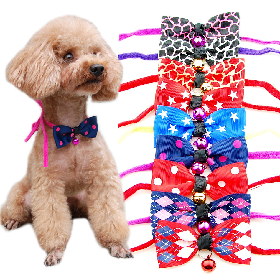 Pet bow tie with bell