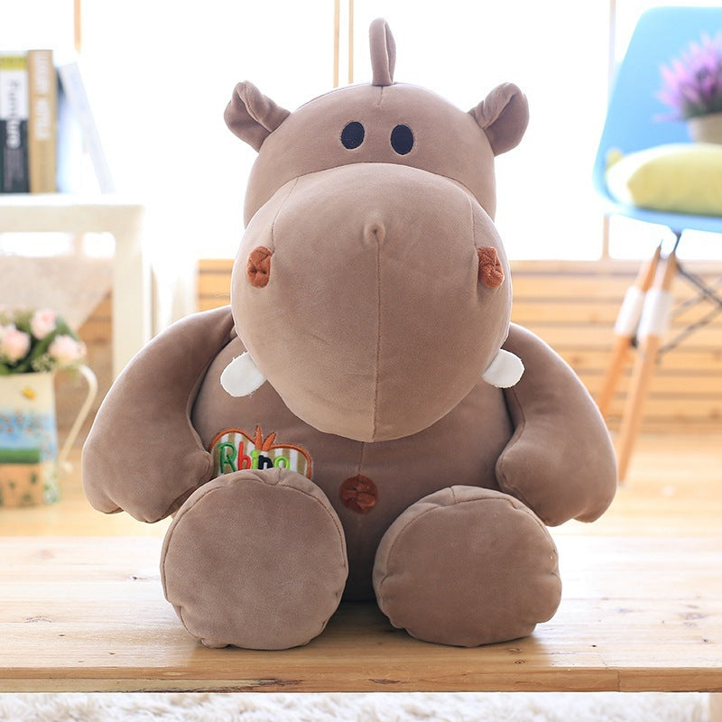 Hippo plush toy for pets