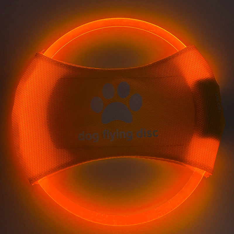 Pet Flying Discs Light Glowing LED Luminous Interactive Toy