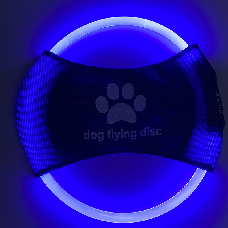 Pet Flying Discs Light Glowing LED Luminous Interactive Toy