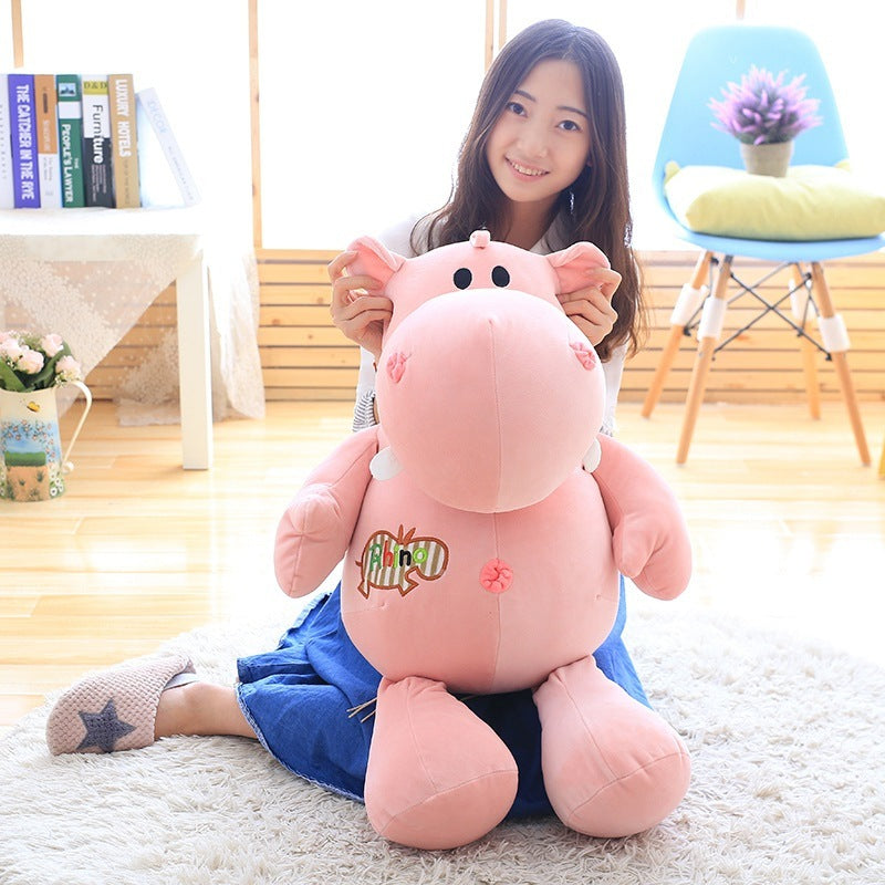 Hippo plush toy for pets