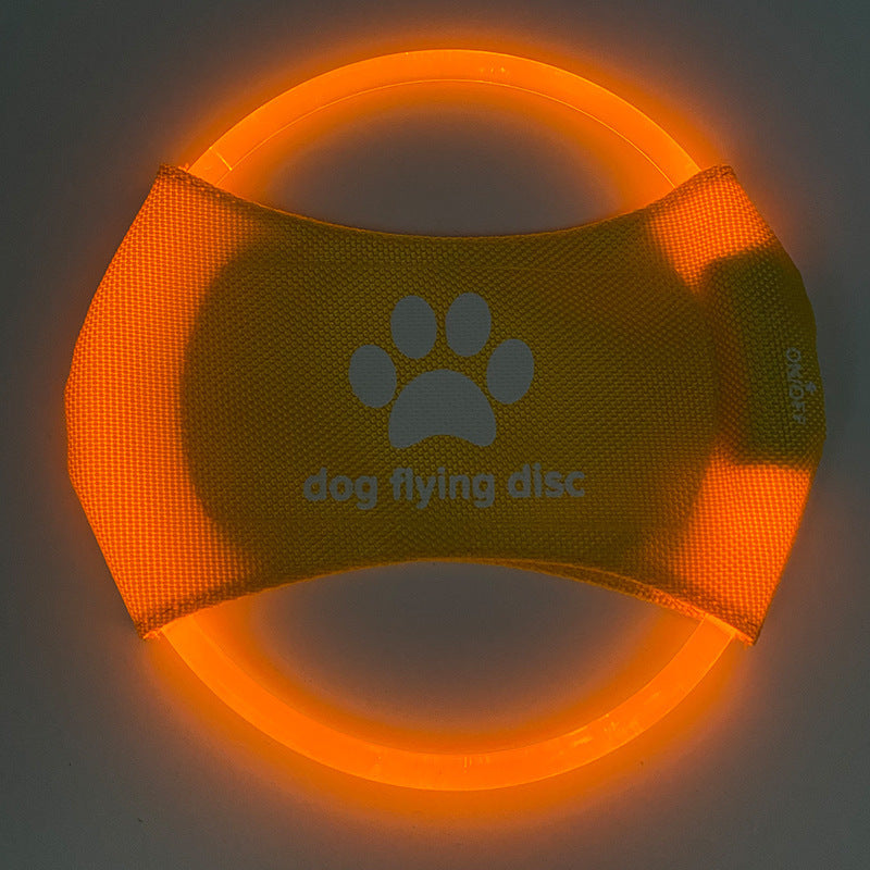 Pet Flying Discs Light Glowing LED Luminous Interactive Toy