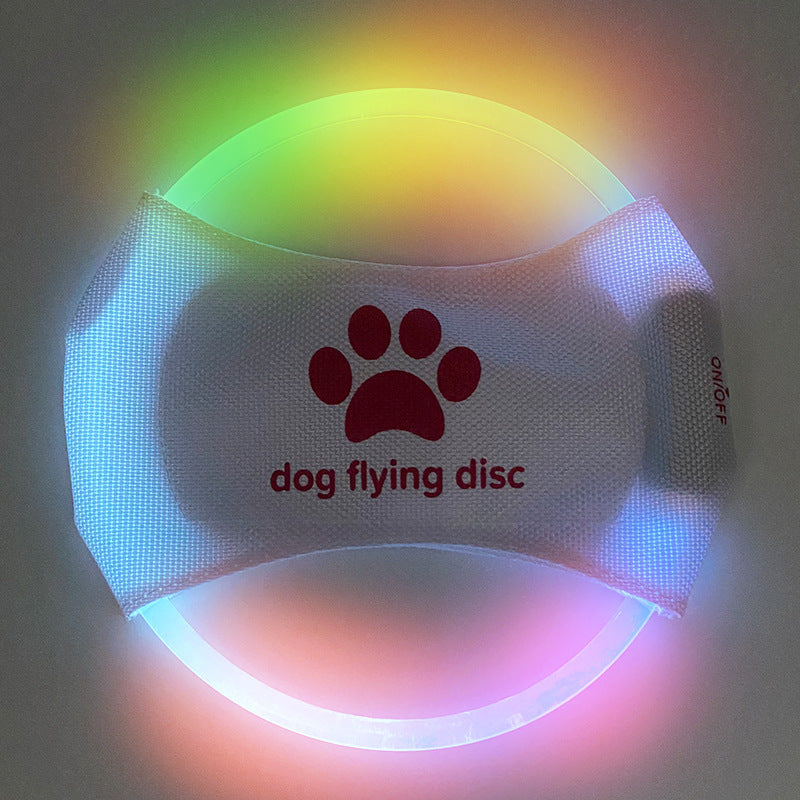 Pet Flying Discs Light Glowing LED Luminous Interactive Toy