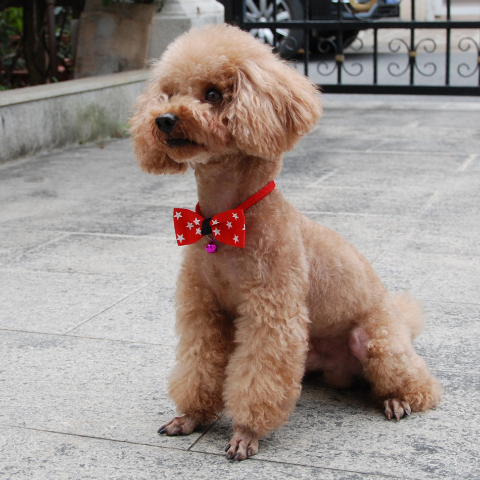 Pet bow tie with bell