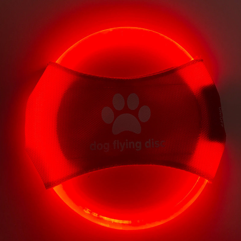 Pet Flying Discs Light Glowing LED Luminous Interactive Toy